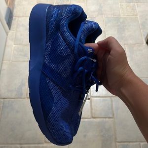 Blue Nike sneakers